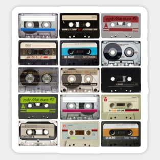 Cassette Tapes Music Lovers Retro Vintage Audio Design Sticker